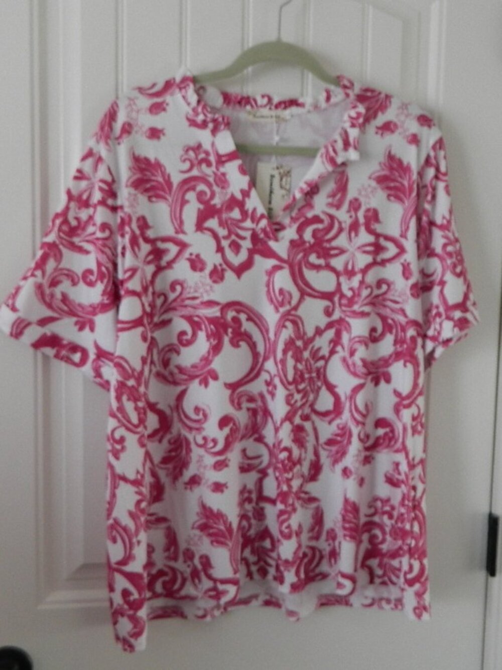 White and Pink Southern Stitch Top